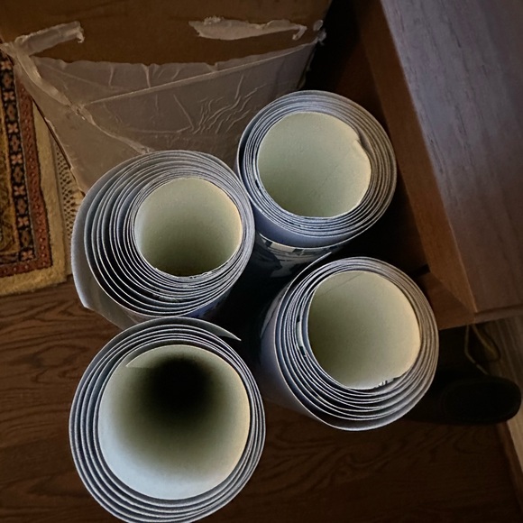 Katie Kime Dallas Toile Traditional Wallpaper Blue Pine 4 Partial DOUBLE ROLLS - Picture 5 of 12